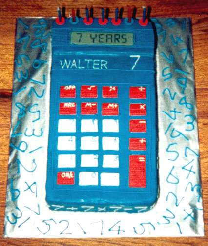 Calculator Cake - Walter's 7th