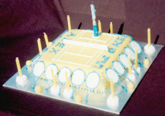 Tennis Court Cake - Alex's 13th