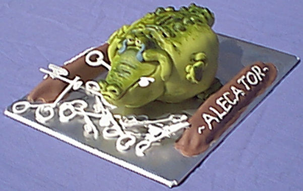 Alligator Money Box Cake - Alex's 21st