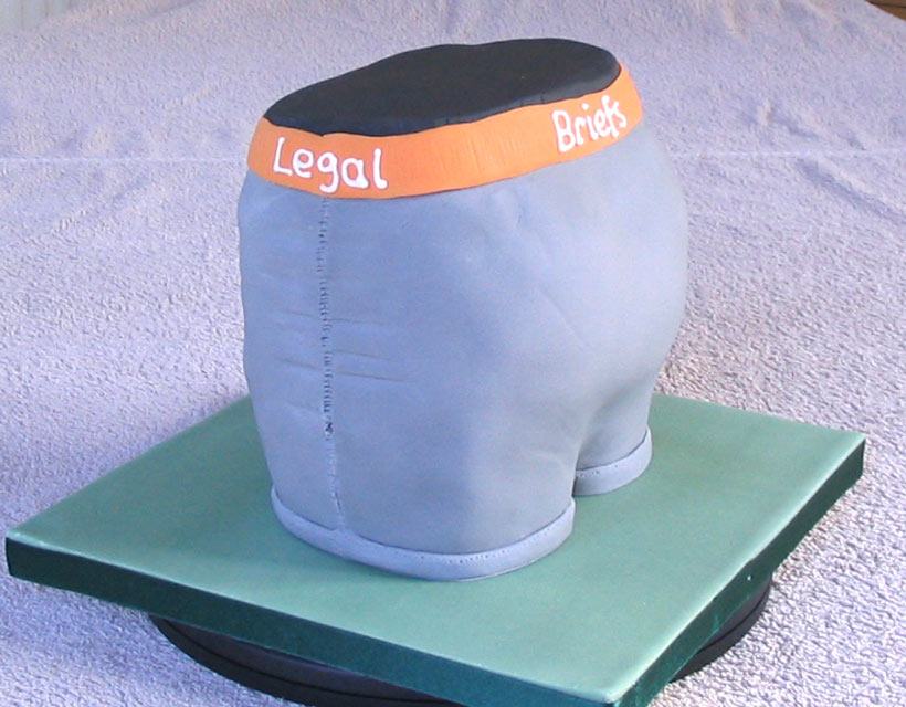 Alex's Legal Briefs Cake - Alex's 25th