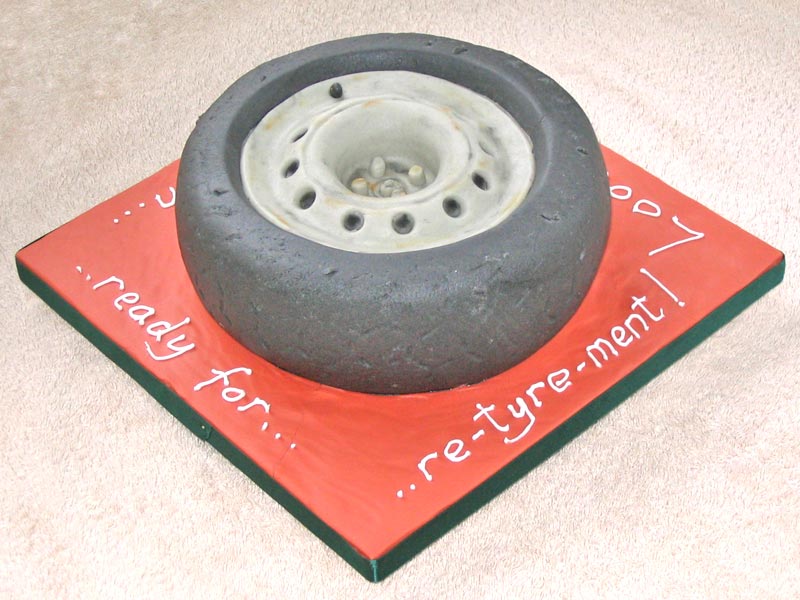 (Ready For) Re-tyre-ment Cake - Janet's 60th