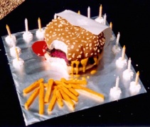 Burger and Chips Cake - Alex's 16th