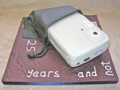 Camera and Pouch Cake - Walter's 25th