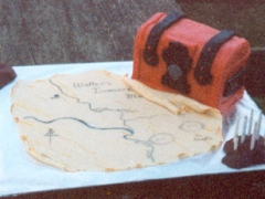 Treasure Chest and Map Cake - Walter's 10th